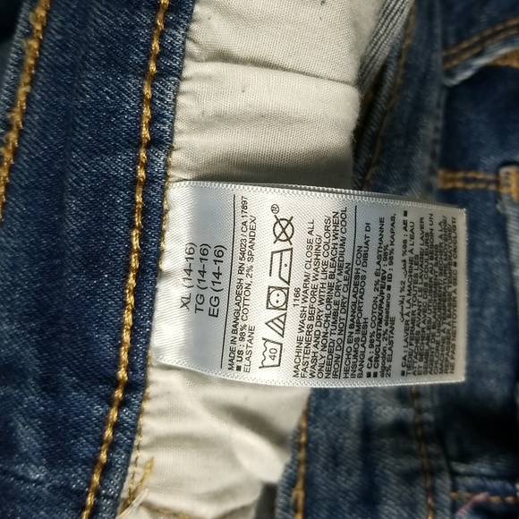 Old Navy Girl's Skinny Jeans Medium Wash Size XL (14-16) - Picture 8 of 14